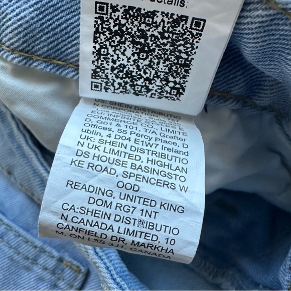 SHEIN light wash distressed midrise flare jeans 26 - Picture 4 of 5